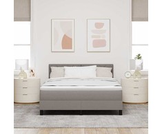 Kiemas lova su galvūgalio Taupe 140 x 200 cm audinys