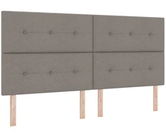 Spyruoklinė lova su čiužiniu Taupe 200 x 200 cm Audinys