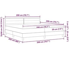 Kiemas lova su pagalve Tortora 200 x 200 cm audinys