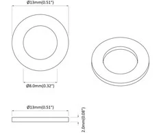 Spyruoklinis plovimas 12 vnt. Balta 13 x 1 mm Geležis