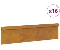 Sraigių tvora 16 pcs 100 x 3,5 x 25 cm Rūdijanti