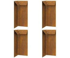 Sraigių tvora 4 pcs 10 x 10 x 25 cm Rūdijanti