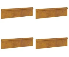 Sraigių tvora 4 pcs Rūdijanti 100 x 3,5 x 25 cm