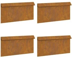 Sraigių tvora 4 pcs Rūdijanti 50 x 3,5 x 25 cm