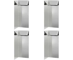 Sraigių tvora 4 pcs Sidabro 10 x 10 x 25 cm Cinkuota plienas