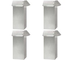 Sraigių tvora 4 pcs Sidabro 13,5 x 13,5 x 25 cm