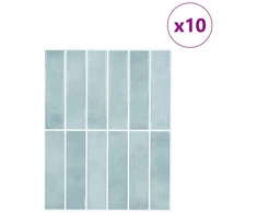 Stačiakampė plytelė 10 pcs Pilkai žalia 29 x 23 x 0,08 cm