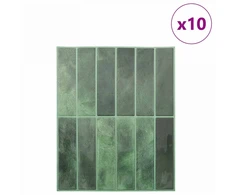 Stačiakampė plytelė 10 pcs Tamsiai žalia 29 x 23 x 0,08 cm