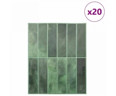 Stačiakampė plytelė 20 pcs Tamsiai žalia 29 x 23 x 0,08 cm