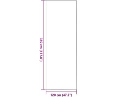 Durų kilimėlis Juoda 120 x 350 cm 100% poliamidas