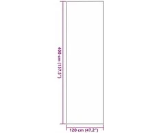Durų kilimėlis Pilka ir juoda 120 x 400 cm 100% poliamidas