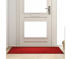 Durų kilimėlis Raudona ir Juoda 90 x 150 cm 100% poliamidas