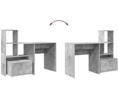 Stalas Betono pilka 131,5 x 50 x 106,5 cm Apdirbta mediena