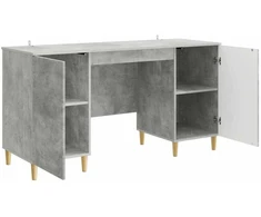 Stalas Betono pilka 142,5 x 50 x 75 cm Apdirbta mediena