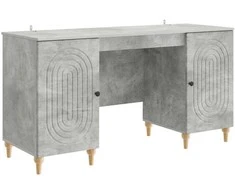 Stalas Betono pilka 142,5 x 50 x 75 cm Apdirbta mediena