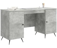 Stalas Betono pilka 142,5 x 50 x 75 cm Apdirbta mediena