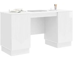 Stalas Itin blizgi balta 142,5 x 50 x 75 cm Apdirbta mediena