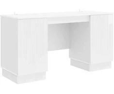 Stalas Itin blizgi balta 142,5 x 50 x 75 cm Apdirbta mediena