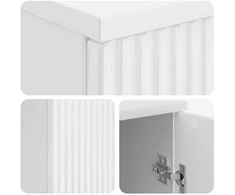 Stalas Itin blizgi balta 142,5 x 50 x 75 cm Apdirbta mediena