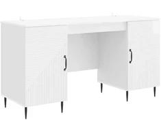 Stalas Itin blizgi balta 142,5 x 50 x 75 cm Apdirbta mediena