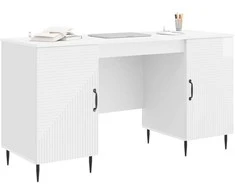 Stalas Itin blizgi balta 142,5 x 50 x 75 cm Apdirbta mediena