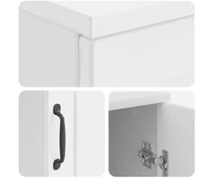 Stalas Itin blizgi balta 142,5 x 50 x 75 cm Apdirbta mediena