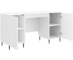 Stalas Itin blizgi balta 142,5 x 50 x 75 cm Apdirbta mediena