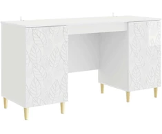 Stalas Itin blizgi balta Apdirbta mediena 142,5 x 50 x 75 cm