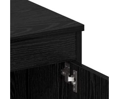 Stalas 2 pcs Juodas ąžuolas 140 x 50 x 76 cm Apdirbta mediena