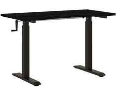 Stalas Juoda ir Tamsiai Ruda 120 x 60 cm Kietas ąžuolo medis