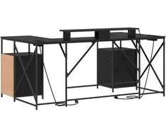 Stalas Juodas ąžuolas 182 x 101 x 87,5 cm Apdirbta mediena