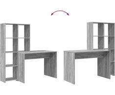Stalas Pilkas Sonoma 138,5 x 55 x 143 cm Apdirbta mediena