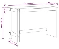 Stalas Ruda 112 x 50 x 75 cm Kietas pušies medis