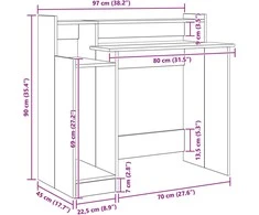 Stalas Senas medis 97 x 45 x 90 cm Apdirbta mediena