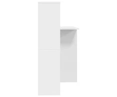 Stalas su lentyna Balta 131,5 x 50 x 106,5 cm Apdirbta mediena