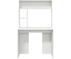 Stalas su lentyna Balta 91 x 50 x 149 cm Apdirbta mediena