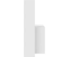 Stalas su lentyna Balta 138,5 x 55 x 143 cm Apdirbta mediena