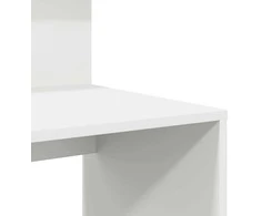 Stalas su lentyna Balta 90 x 48 x 101,5 cm Apdirbta mediena