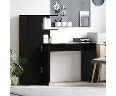 Stalas 2 pcs Juodas ąžuolas