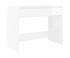 Stalas su stalčių Aukšto Blizgesio Baltas 100 x 50 x 78 cm