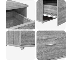 Stalas Pilkas Sonoma 131,5 x 50 x 106,5 cm Apdirbta mediena