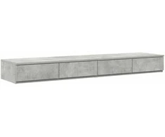 Lovos stalčiai su stalčių Betono pilka 135 x 36,5 x 16,5 cm
