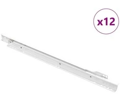 Stalčių bėgis 12 pcs Balta 400 mm Plienas