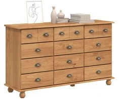 Komoda ASKIM Ruda 79 x 40 x 133,5 cm Kietos pušies mediena