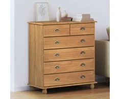 Komoda ASKIM Ruda 91 x 40 x 95,5 cm Kietos pušies mediena