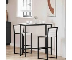 staliuku Balta 100 x 40 x 101 cm Inžinerinė mediena ir plienas