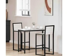 staliuku Balta 100 x 50 x 77 cm Inžinerinė mediena ir plienas