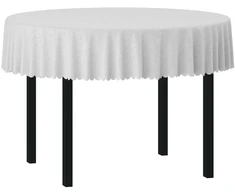 Stalo skraistė 5 vnt. Apvali Balta Ø 140 cm