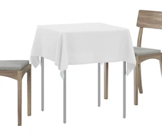 Stalo skraistė 5 vnt. Balta 140 x 140 cm Poliesteris