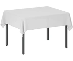 Stalo skraistė 5 vnt. Balta 140 x 180 cm Poliesteris